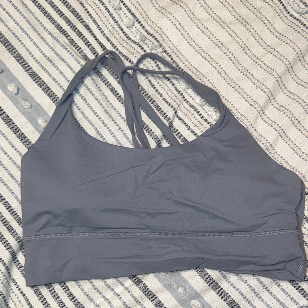 lululemon athletica Slate Gray / light blue  Sports Bra